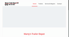Desktop Screenshot of martystrailerdepot.com
